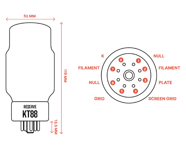 Ray Vacuum Tube - KT88 Reserve - Image 8